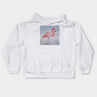 Pink Flamingo painting Kids Hoodie